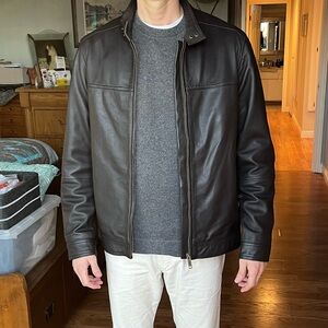 Rodd & Gunn Cromwell Leather Cafe Racer Jacket